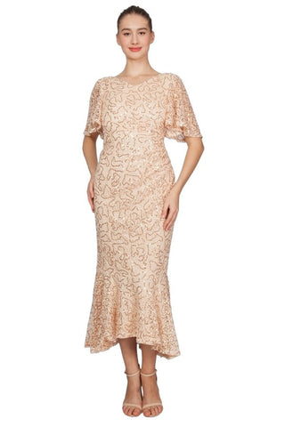 Pia Dress Cream Rose Gold