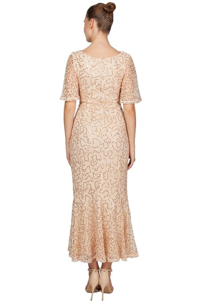 Pia Dress Cream Rose Gold