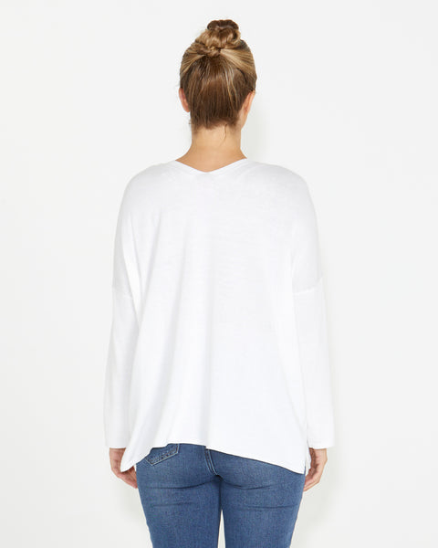 Ellen Reversable Knit White