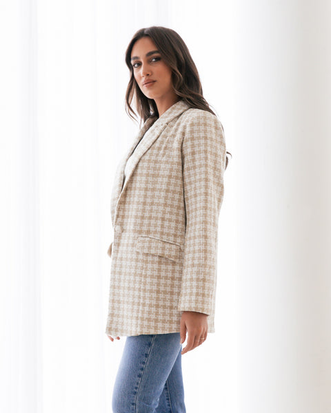 Neutrals Check Blazer