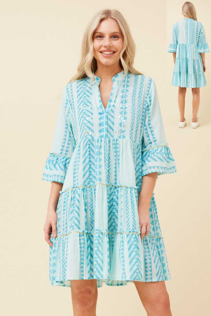 Chevron Tiered Dress