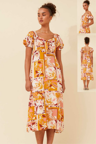 Tie Front Dress Marigold