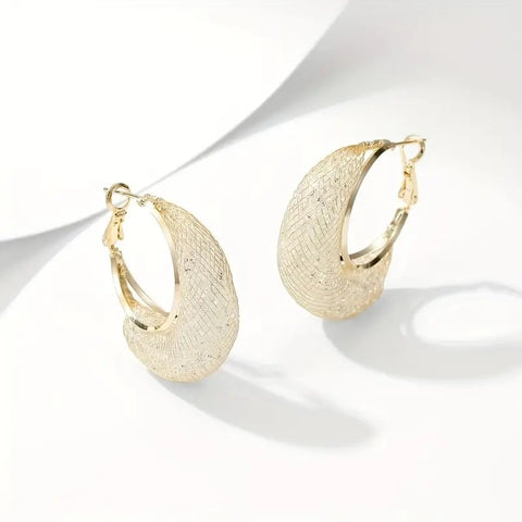 Filigree Weave Earrings Gold