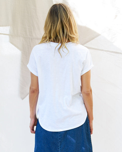 Hailey Tee White Silver Star