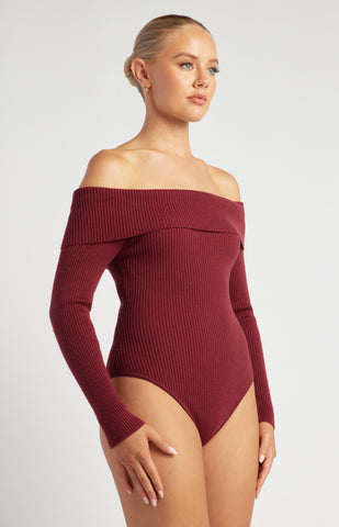 Jacinta Knit Bodysuit Merlot