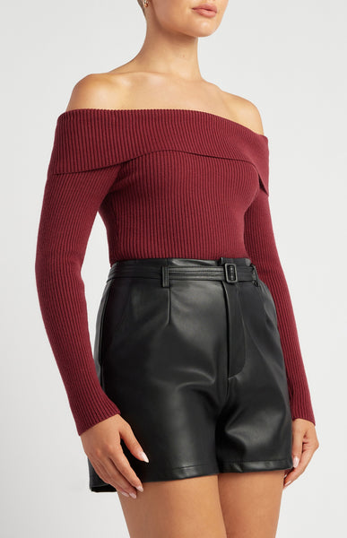 Jacinta Knit Bodysuit Merlot