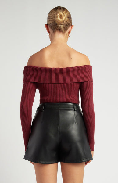 Jacinta Knit Bodysuit Merlot