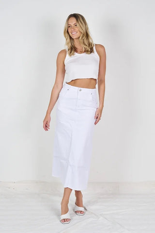 Kelly Stretch Skirt White