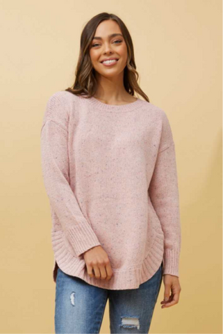 Fleck Knit Jumper Blush