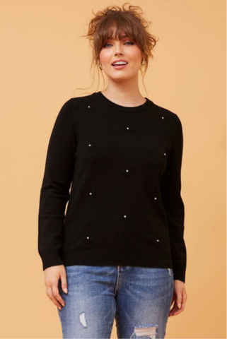 Kate Embossed Jumper Black