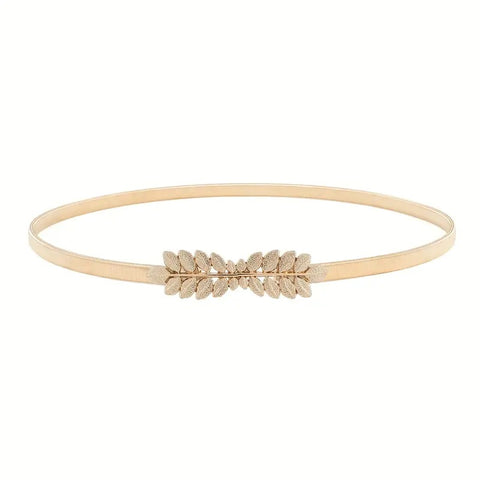 Leaf Stretch Belt Gold