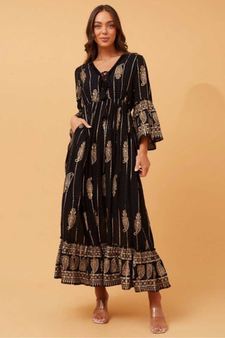 Maya Boho Maxi Black