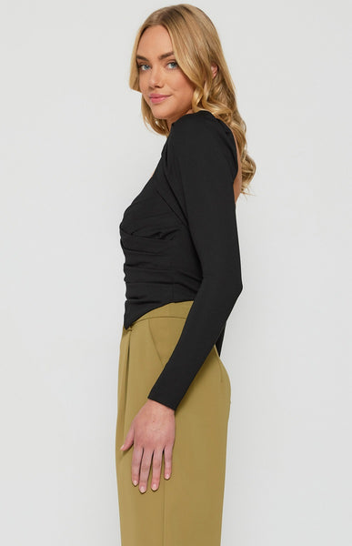 Riley Asymmetric Top Black