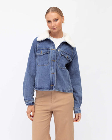 Denim Jacket Sherpa Collar