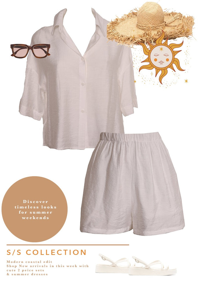 Sicily Short Set White