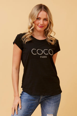 Coco Paris Tee Black