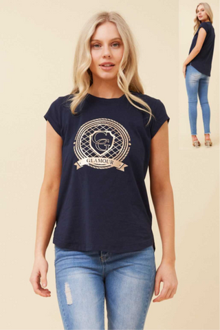 Glamour Tee Navy