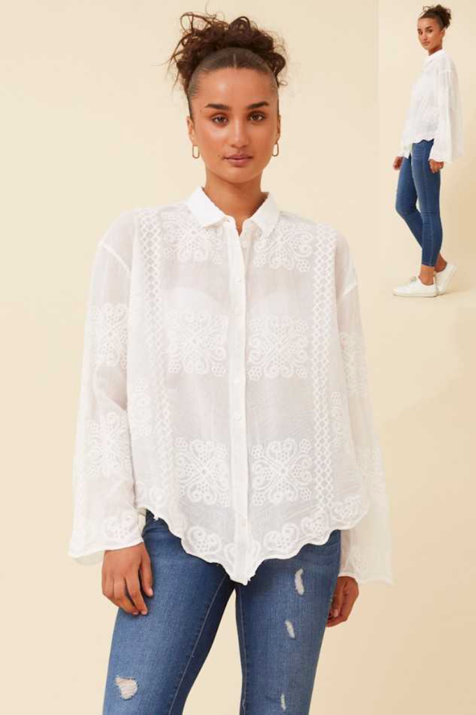 Ingrid Cotton Lace Shirt