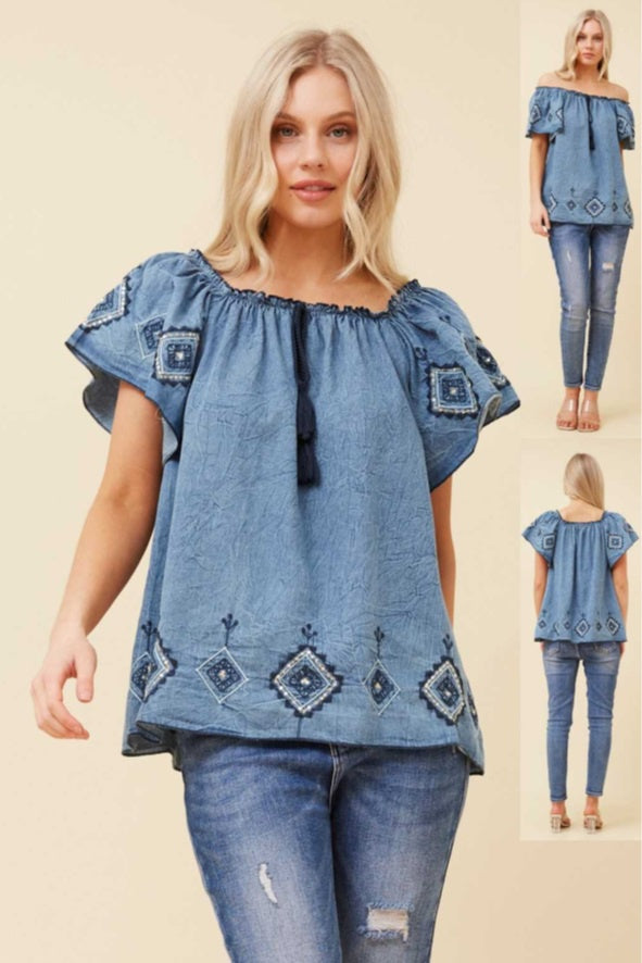 Skye Embroidered Top