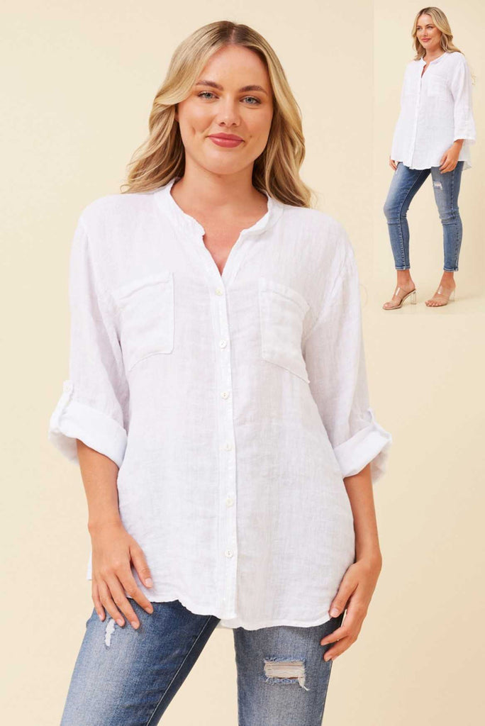 Italian Linen Shirt White