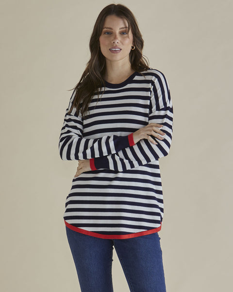 Sophie Knit Jumper Navy Stripe