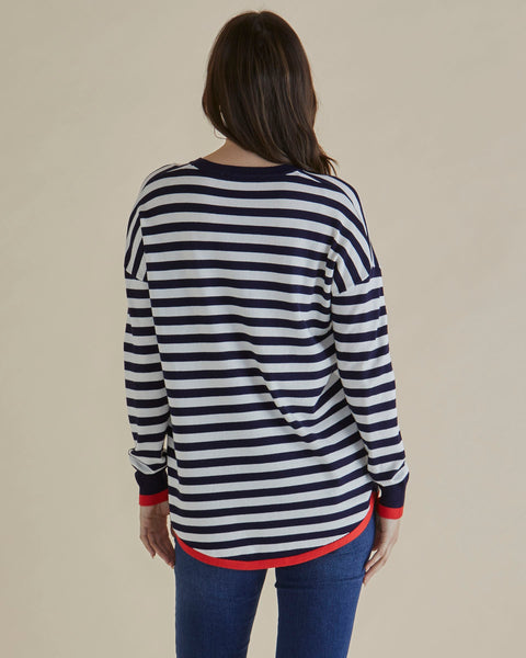 Sophie Knit Jumper Navy Stripe