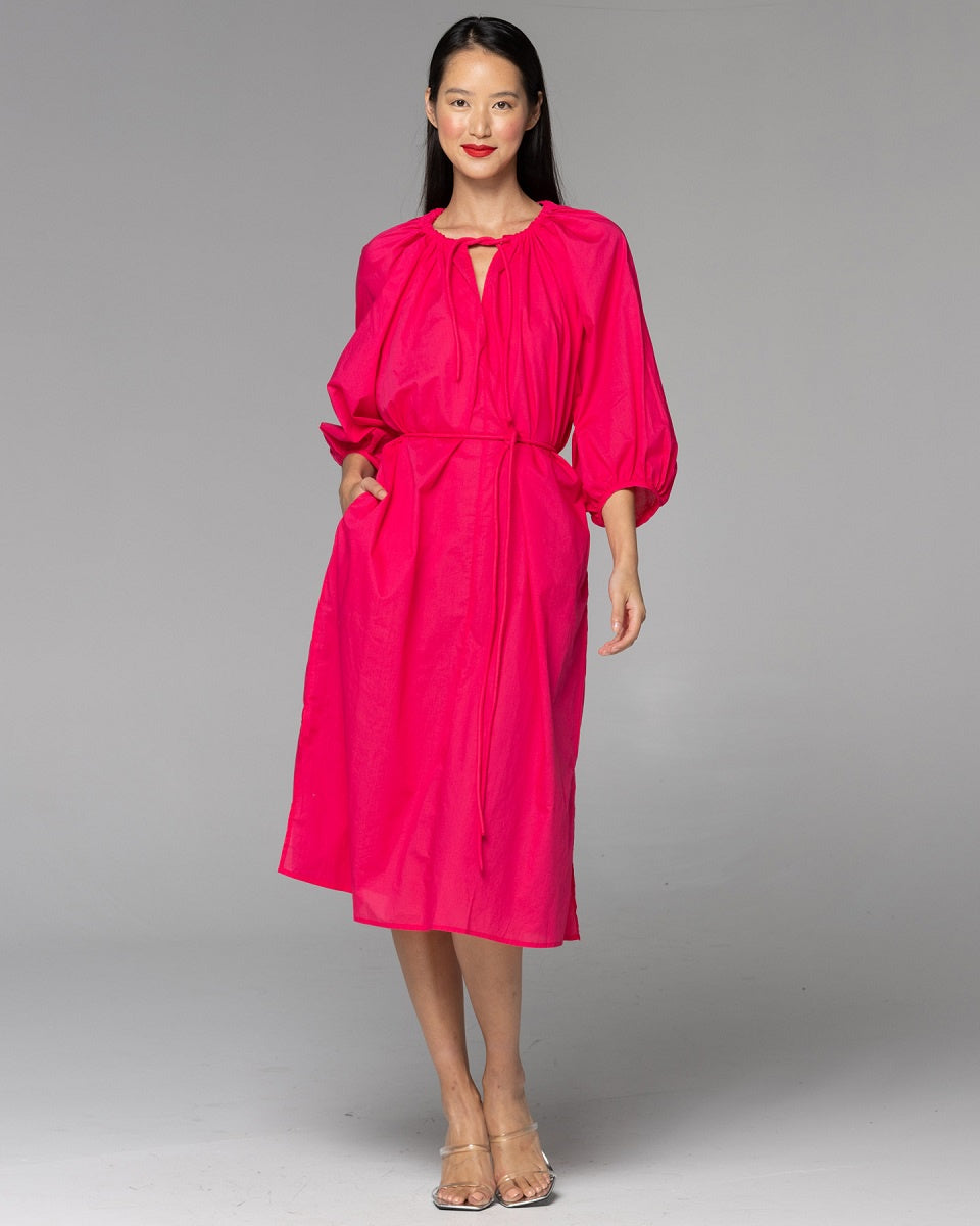 Believer Rope Midi Dress Ruby Pink
